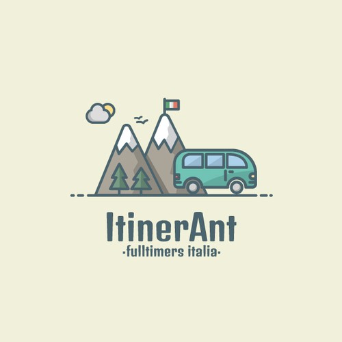 Camper van design with the title 'ItinerAnt'