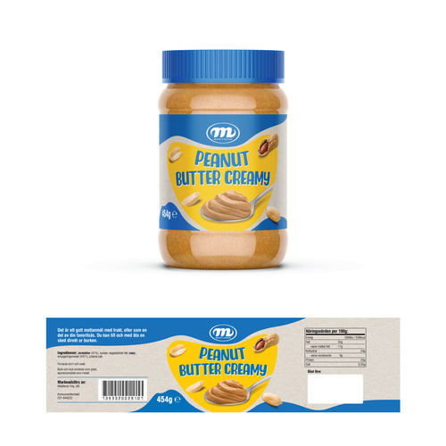 Peanut butter design with the title ' Creamy'