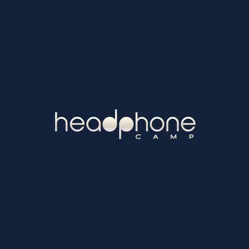 Headphone design with the title 'Logo concept for online headphones shop.'