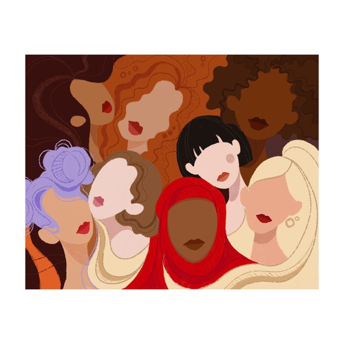 Beautiful artwork with the title 'Different women'