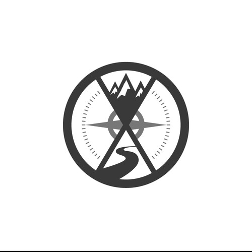 Hourglass logo with the title 'Outdoor Apparel Logo'