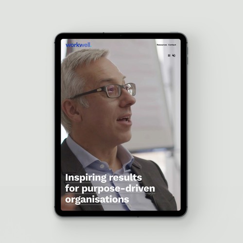 Newsletter design with the title 'Workwell Consulting. Melbourne, Australia'