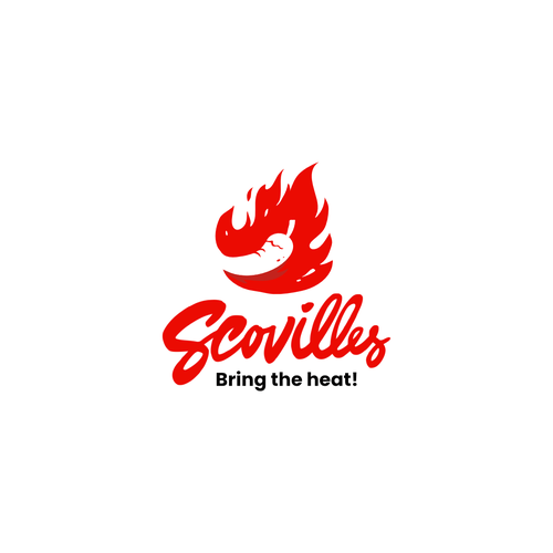 Chili pepper logo with the title 'Logo design concept for Scovilles'