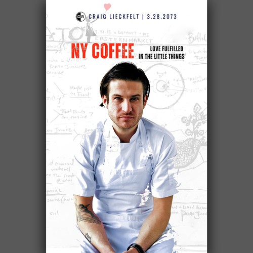 Human figure design with the title 'Coffe'