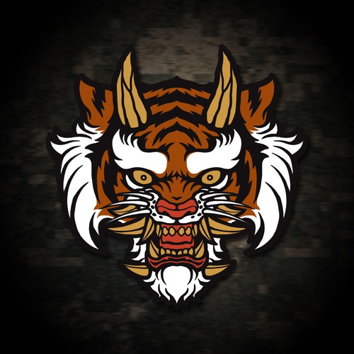 Tiger design with the title 'ONI MASK'