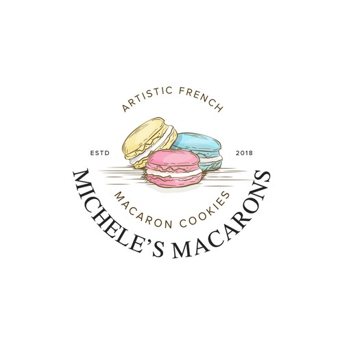 Cookie logo with the title 'French Macaron Cookies.'