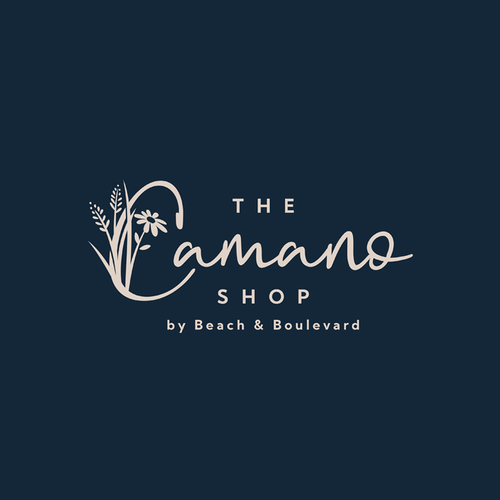 Home decor logo with the title 'The Camano Shop Logo'