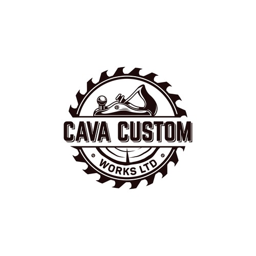 Saw blade logo with the title 'Retro Vintage Logo for Carpentry'