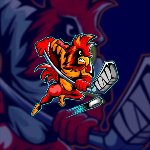 Cardinal design with the title 'cardinal hockey icon'