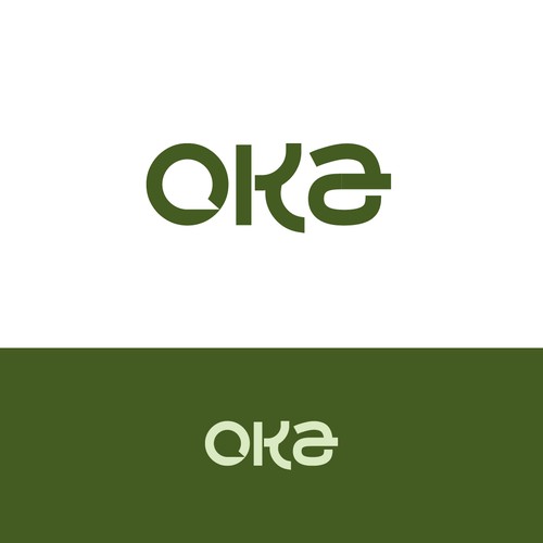 Speech bubble logo with the title 'Logo for Oka'
