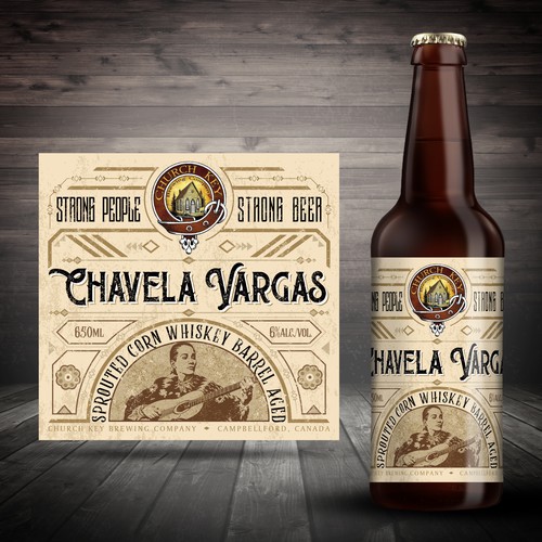 Vintage label with the title 'Beer label design'