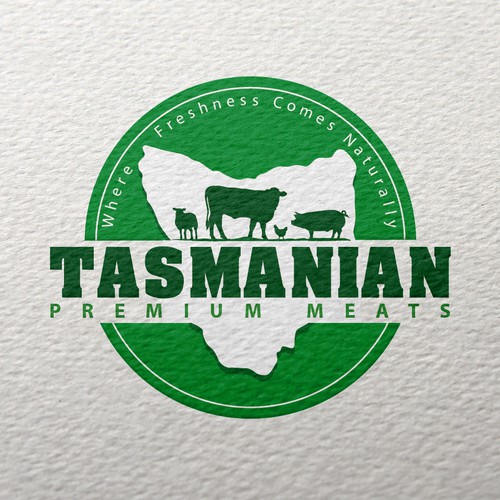 Meat logo with the title 'Logo for Meat Shop'