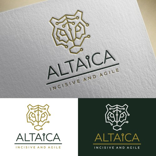 Tiger logo with the title 'Logo concept for Altaica IT consultants'