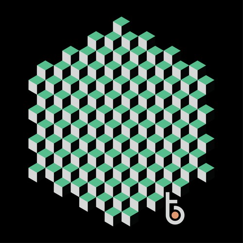 Optical illusion design with the title 'illustration for T-shirt'