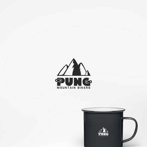 Biker logo with the title 'PUNG Mountain Bikers'