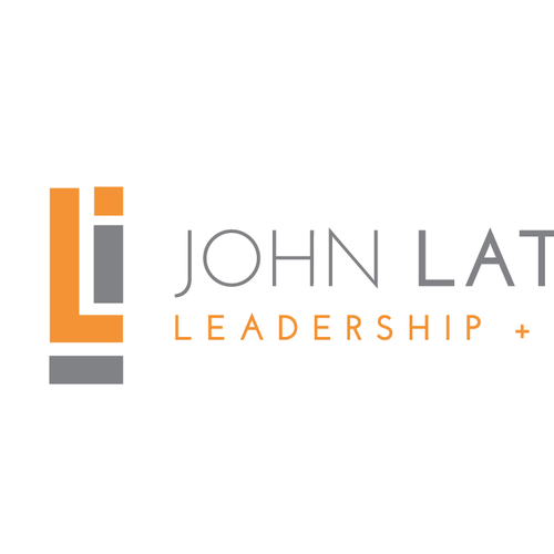 Leadership design with the title 'Create a logo for John Latham a leadership + design researcher, writer, teacher, consultant'