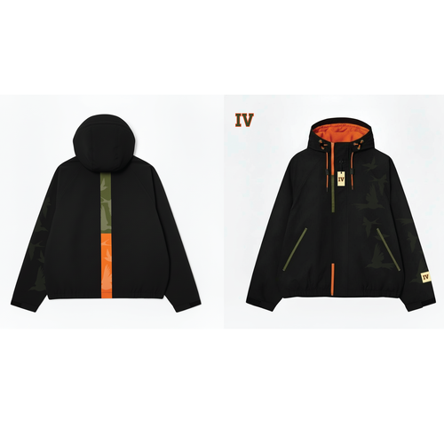 Jacket design with the title 'Windbreaker jacket design '