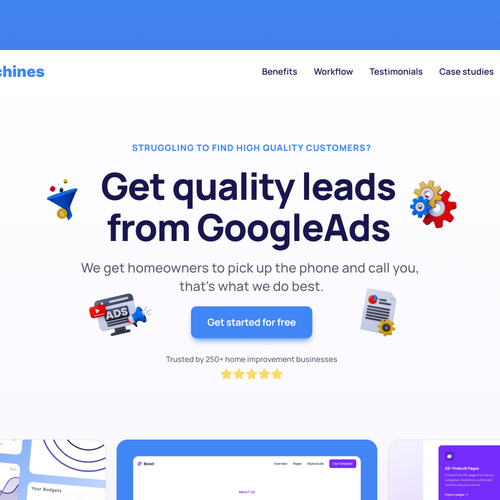 Animation website with the title 'Modern Website for Ad Agency'