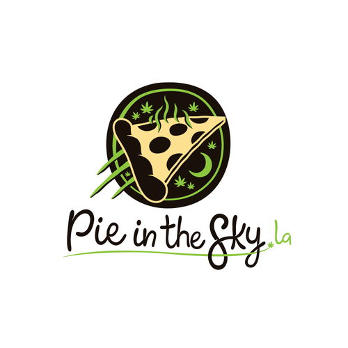 Tasty logo with the title 'Bold Logo concept for a cannabis infused pizza shop'
