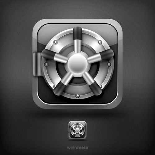 Secure design with the title 'iPhone app icon (security)'