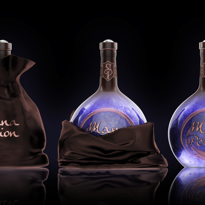 Very interesting bottle with game inspired design