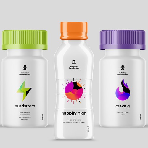 Symbol design with the title 'nutrility lifesciences'