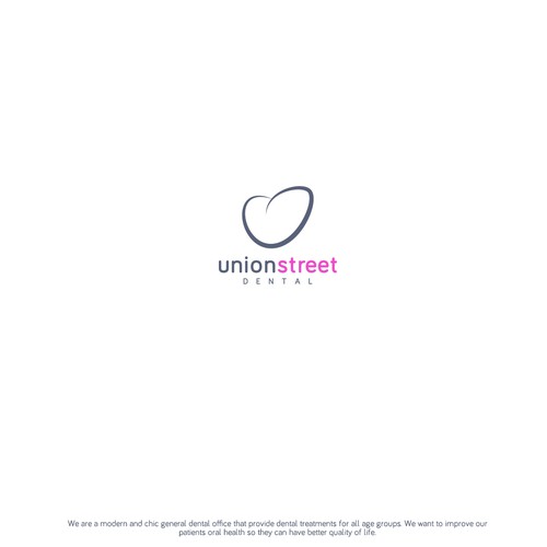 Seattle logo with the title 'Fun and young logo for Union Street Dental'