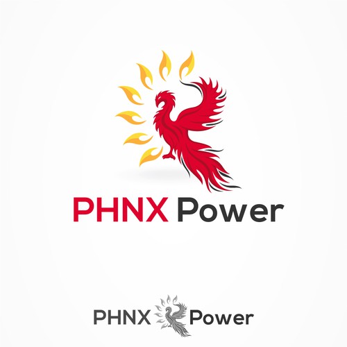 Phoenix logo with the title 'Logo design for PHNX Power'