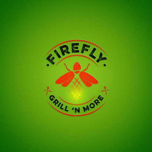 Barbecue design with the title 'Logo Concept for Firefly Grill 'n More'