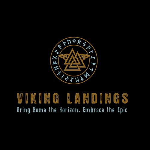 Runes design with the title 'Viking Landings Logo'