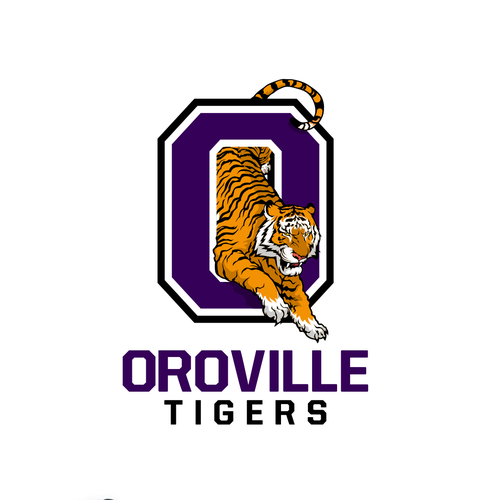 Softball logo with the title 'Oroville Tigers'