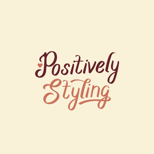 Neutral design with the title 'Logo Positively Styling'