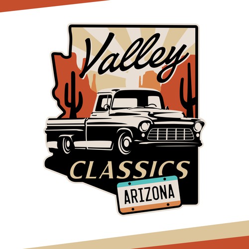 Classic car logo with the title 'Finalist entry in Valley Classics'