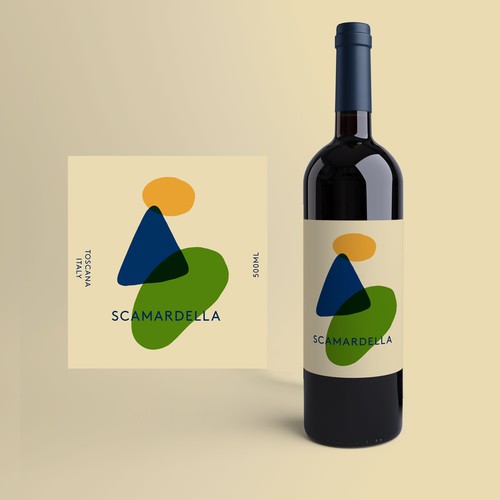 Earthy design with the title 'Wine label For Italian Wine.'