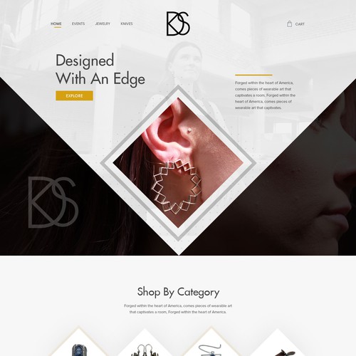 Fashion website with the title 'Kim Stahl Designs'