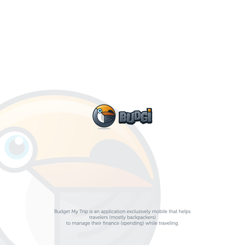 Toucan logo with the title 'BUDGI'