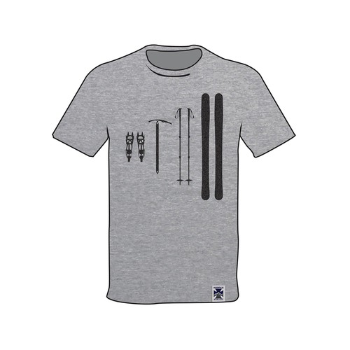 Skiing design with the title 'Ski Mountaineering Shirt Design'