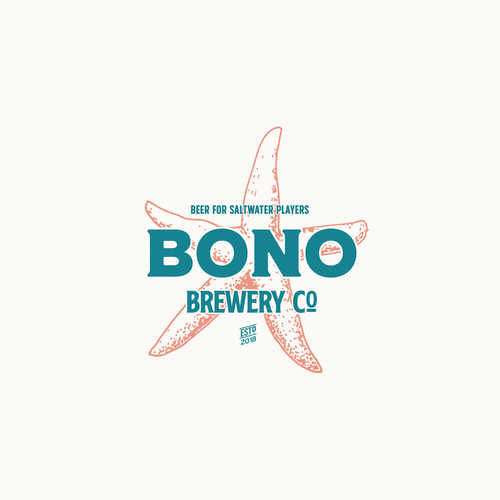 Starfish design with the title 'Logo design for Bono Brewery Co.'