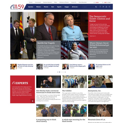 News website with the title 'Bold Design for News Website'