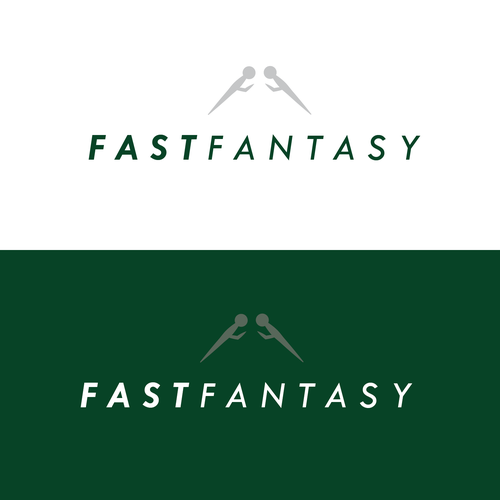 Football brand with the title 'Fast Fantasy Logo Design'