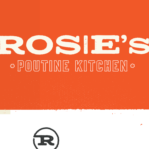 Food truck design with the title 'Rosie's Poutine Kitchen'