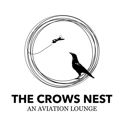 Lounge logo with the title 'Logo for "The Crows Nest - An Aviation Lounge"'