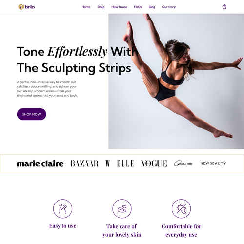 Sales page design with the title 'Landing Page of Beauty Product'