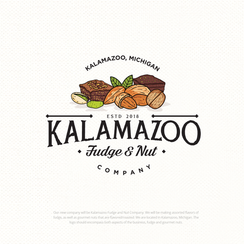 Michigan logo with the title 'Kalamazoo Fudge and Nut Company'