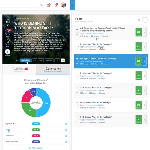 Community website with the title 'Design ProveIt, a crowdsource website for researchers who care about facts'