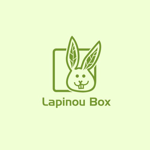 Bunny logo with the title 'Fun and simple logo for Healthy goods subcription box for Rabbit'