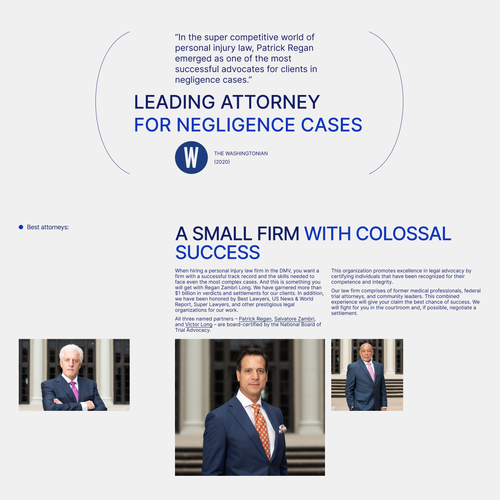 Attorney website with the title 'Lawyer Home Page Design'