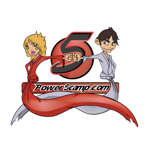 Karate logo with the title 'Power 5 summer day camp logo needed'
