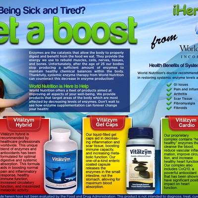World Nutrition and iHerb flyer