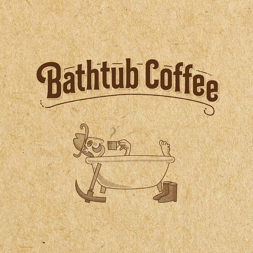 Young adult logo with the title 'Bathtub Coffee'